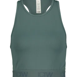 ICANIWILLdefine seamless logo cropped tank top