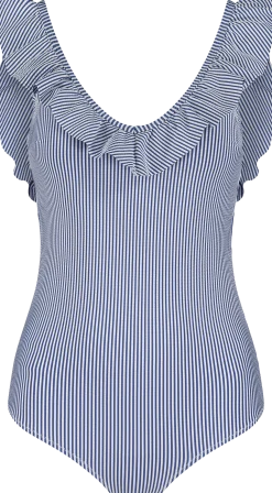 MARINE CLASSICfrill swimsuit w