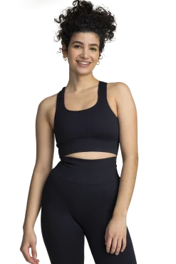 TRIDRIribbed seamless bra w