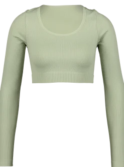 TRIDRIribbed seamless cr ls w